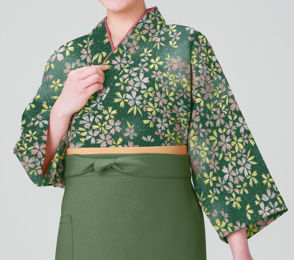 日本製】作務衣・上着 [満点桜柄] [女性用] [KY-SJ4071-SJ4072]│名