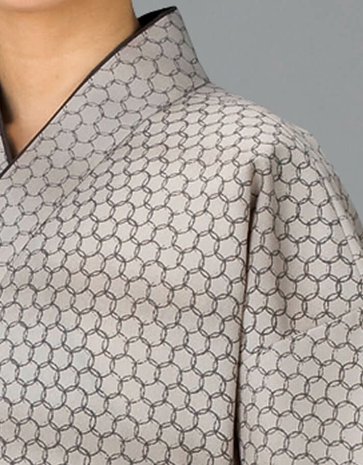 グレーの生地アップ写真