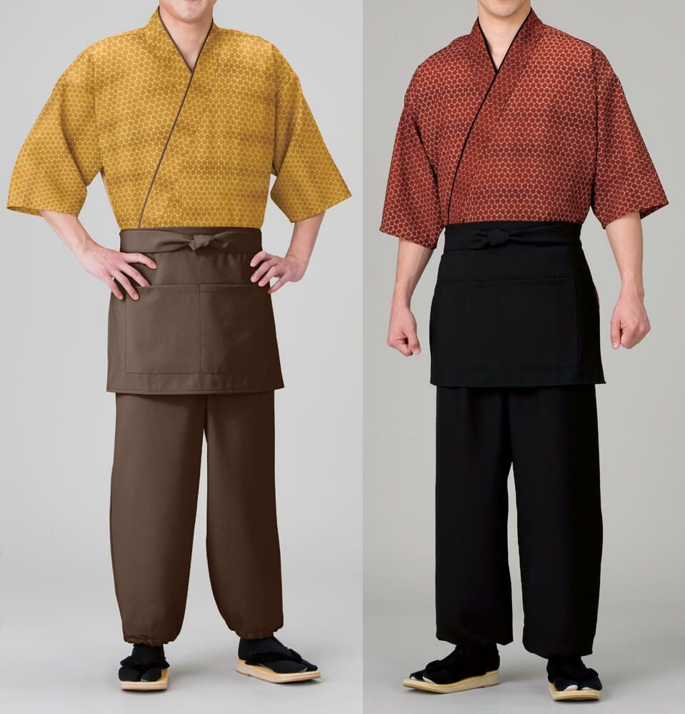 男性の作務衣着用写真