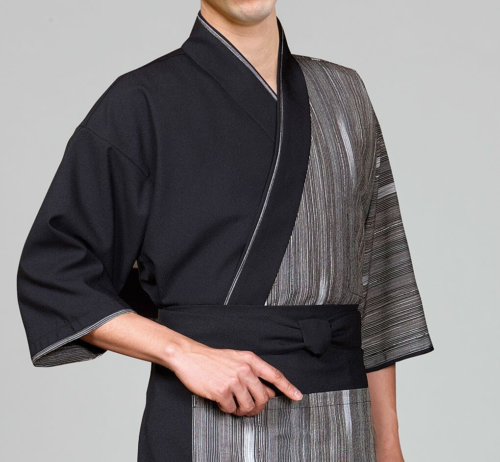 【日本製】作務衣・上着 [霞柄] [男女兼用] [KY-SJ4602]