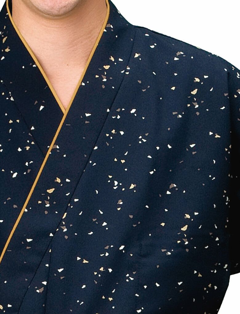 紺色の生地アップ写真