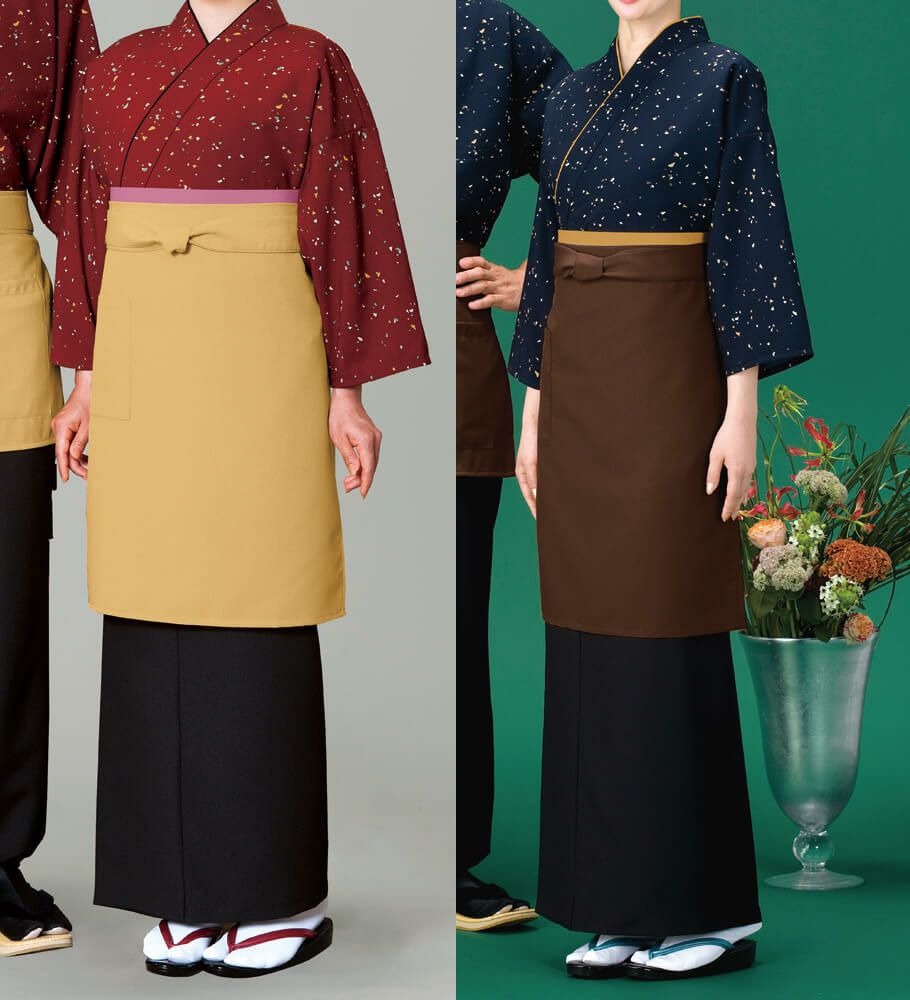 作務衣・女性の着用写真