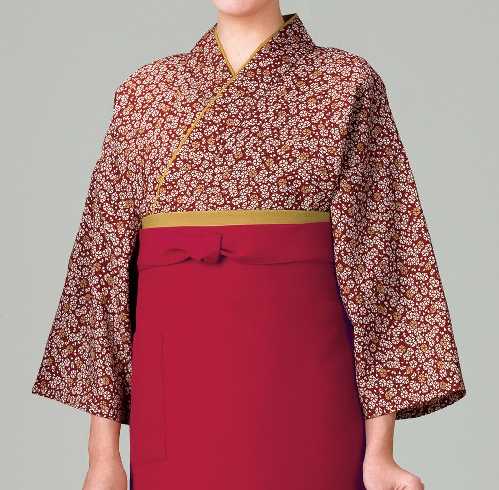 日本製】本手染め作務衣・上着 [小桜] [女性用] [KY-SJ4301-SJ4303