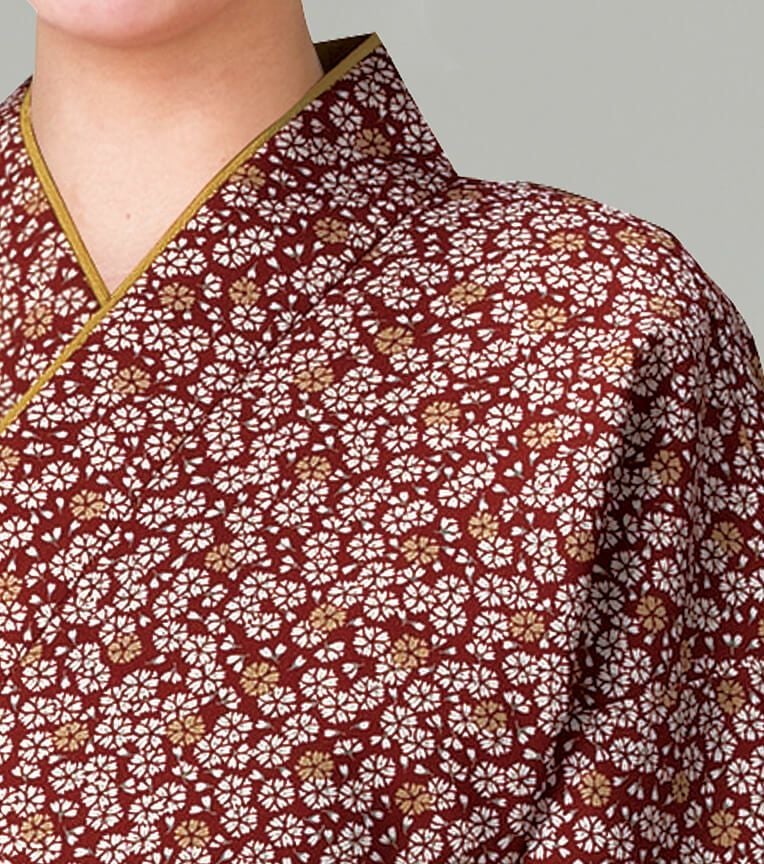 エンジの生地アップ写真