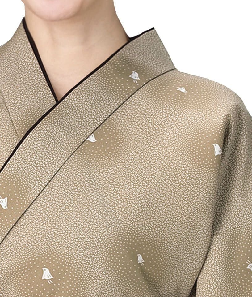 作務衣・ベージュのアップ写真