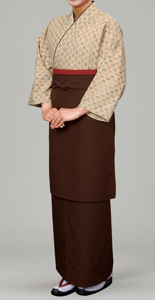 作務衣・女性の着用写真