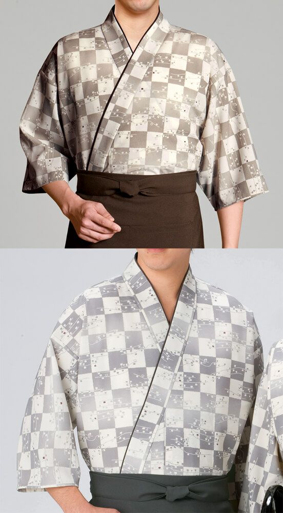 【日本製】作務衣・上着 [市松和モダン] [男女兼用] [KY-SJ4055-SJ5046]