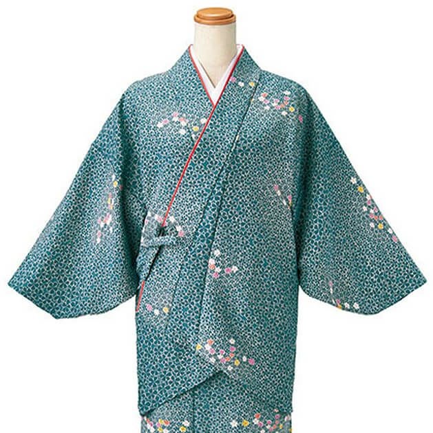 【日本製】茶衣着・上着 [桜花文様京小紋] [女性用] [SRV-SODL-1751]