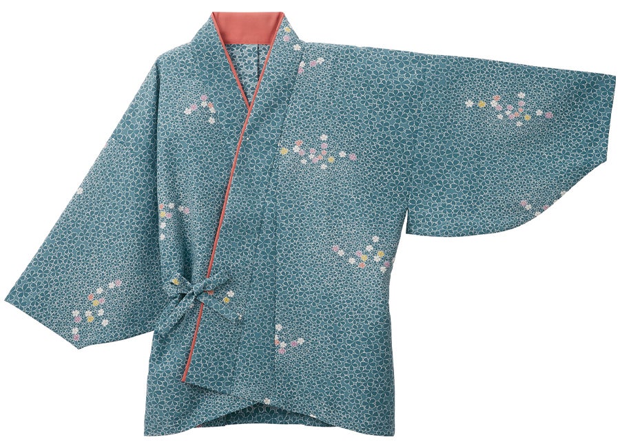 【日本製】茶衣着・上着 [桜花文様京小紋] [女性用] [SRV-SODL-1751]