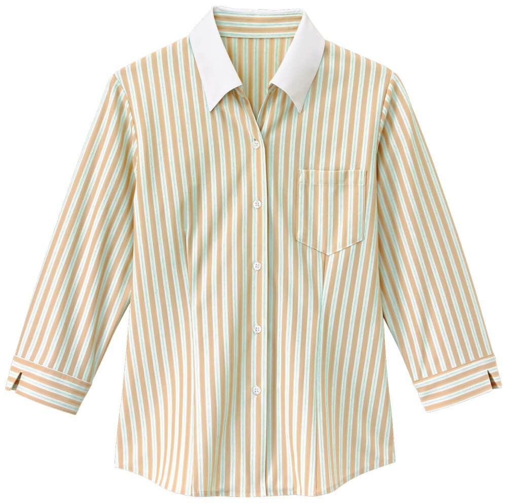 ベージュ×グリーン