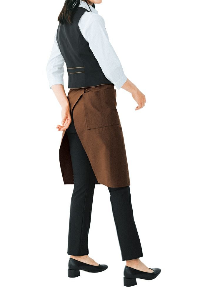 レディース・ベルカラーシャツ（衿裏ボタン付）(ストレッチ)(透け防止