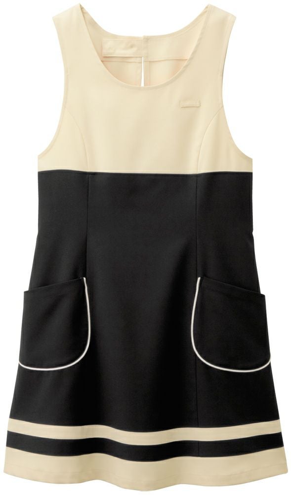 レディース・エプロンドレス [BNUN-00911-99]<br>黒×ライトベージュ