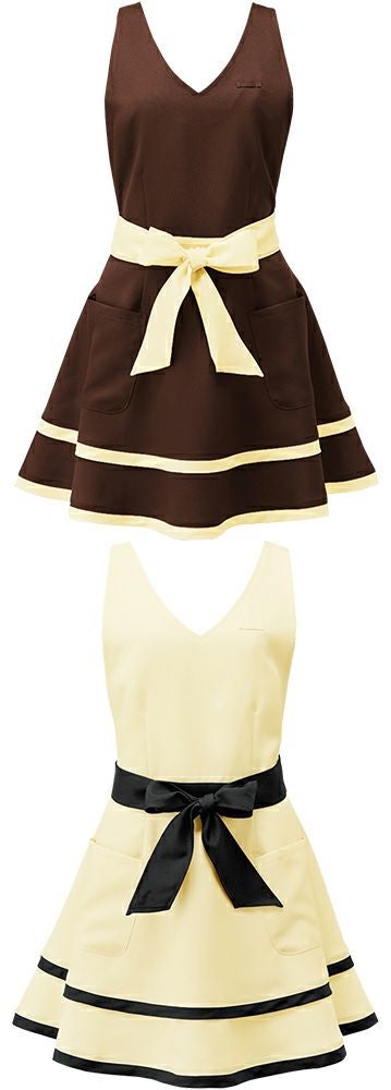 レディース・胸当てフリルエプロン [BNUN-00916]