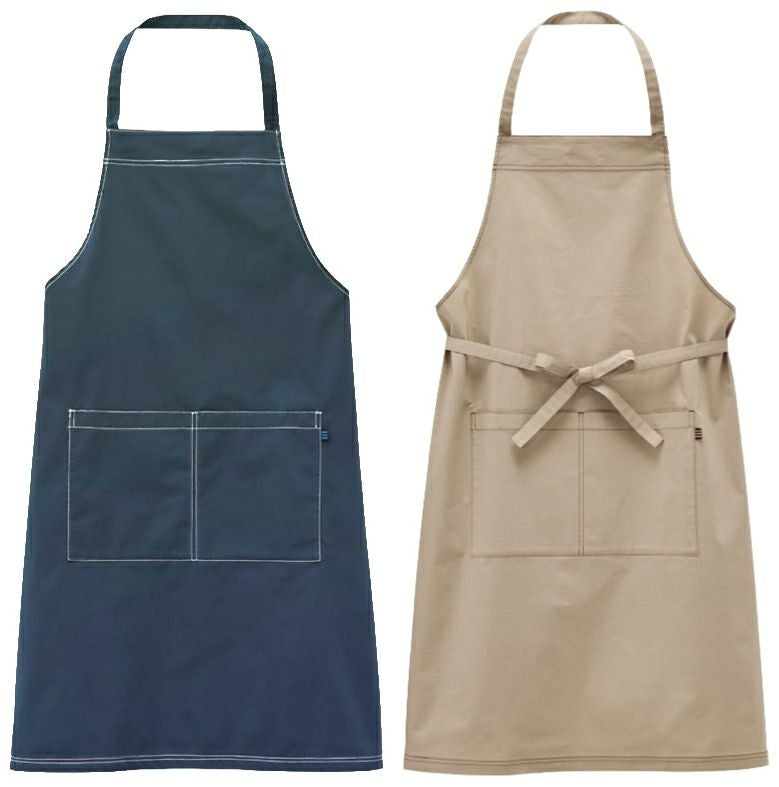 男女兼用・胸当てエプロン [BNUN-27340-19]<br>ネイビー