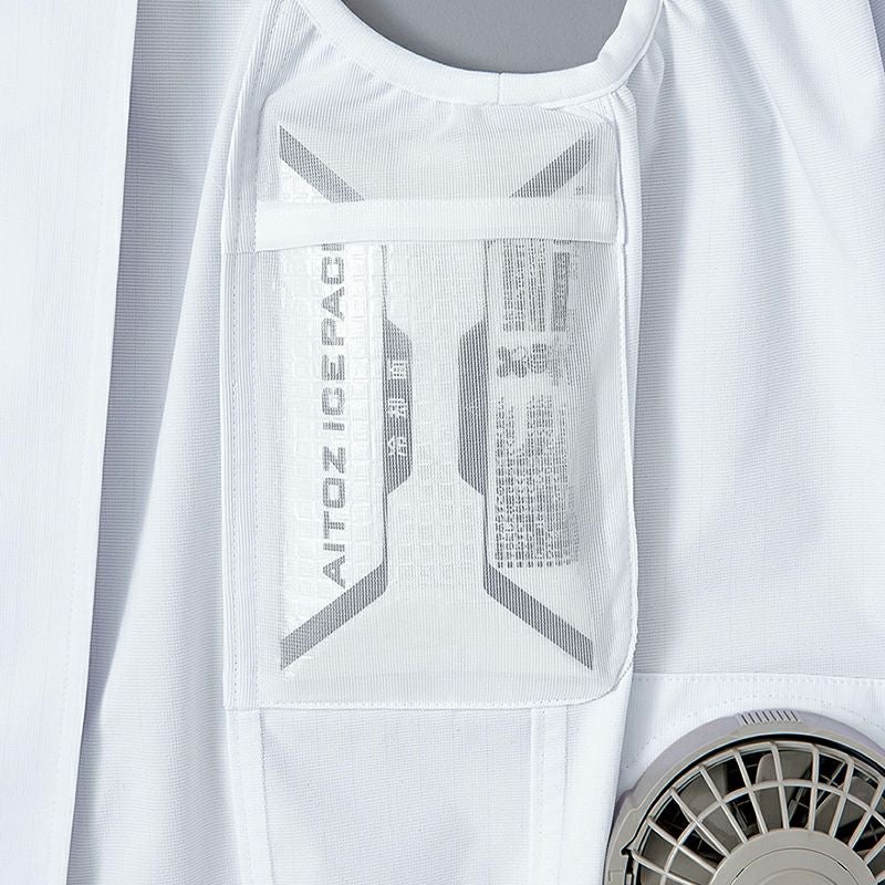 脇下のポケットにアイスパック（別売）を収納してさらにクールダウン。