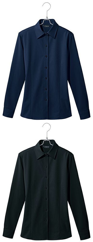 北陸の素材力 スーパーノーアイロン・長袖ブラウス（ノーアイロン）（透け防止） [AZ-634201]