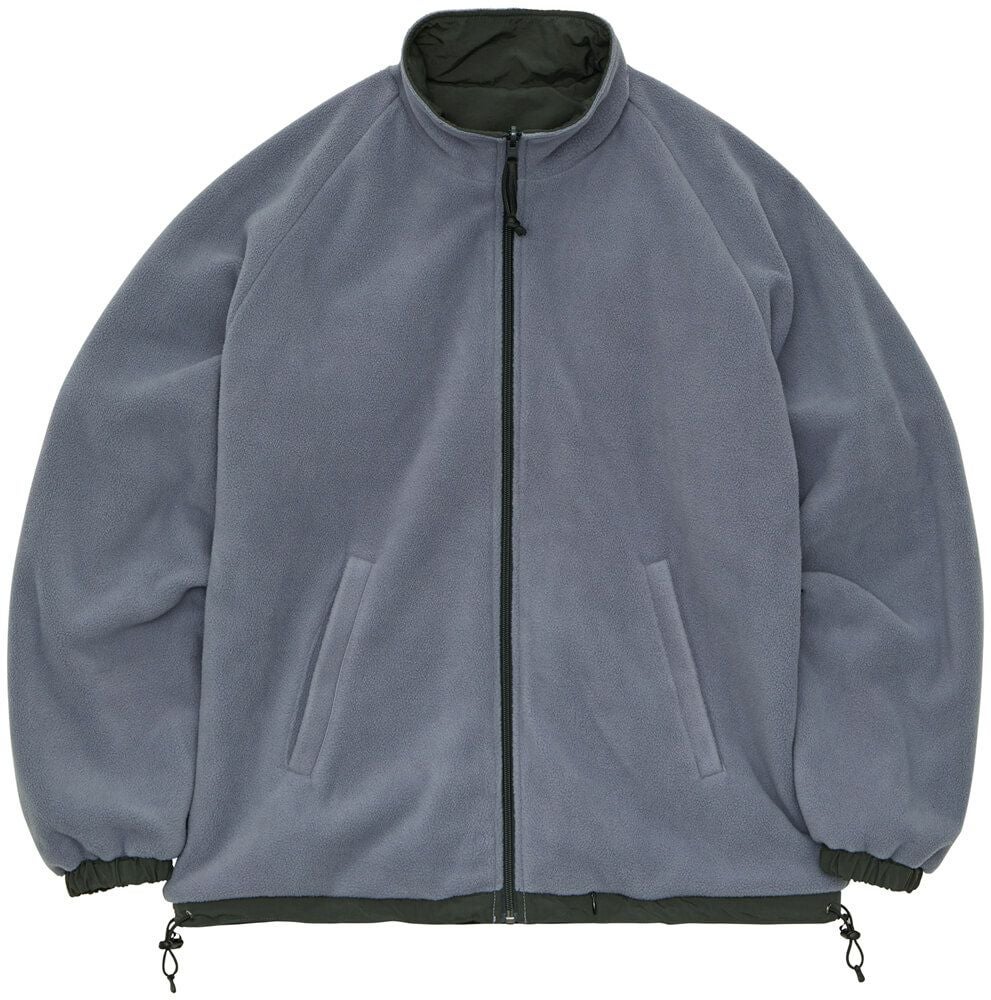 ダークオリーブ／グレー<br>フリース面フロント