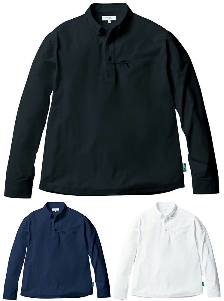 [Uniform BEAMS Circusシリーズ]長袖ポロシャツ（ボタンダウン・胸ポケット有） [SOWA-U7715-50]