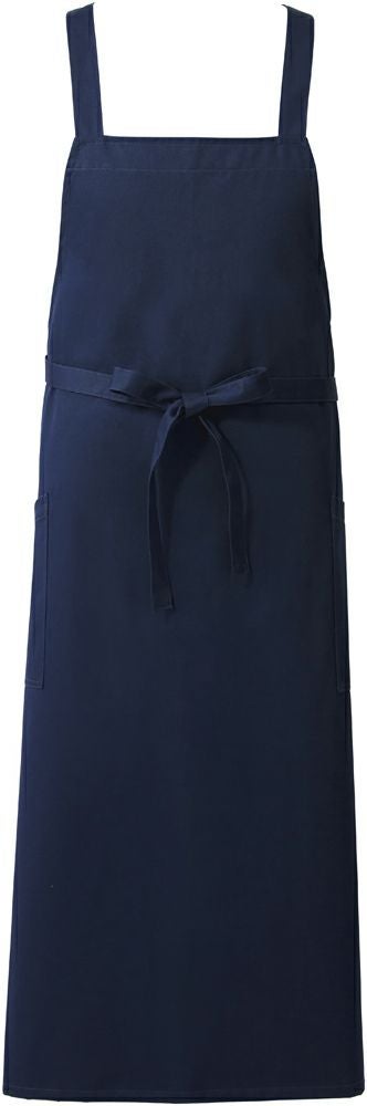 ロング胸当てエプロン (背中X型)(撥水)(静電) [KSS-KX110]│名入れロゴ