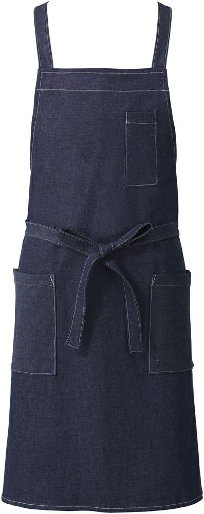 胸当てデニムエプロン  レディース (X型) [KSS-KD80]<br>インディゴ