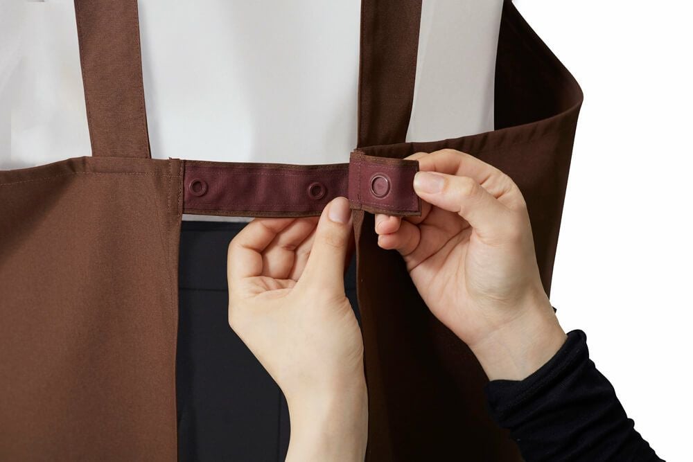 スナップボタンで固定