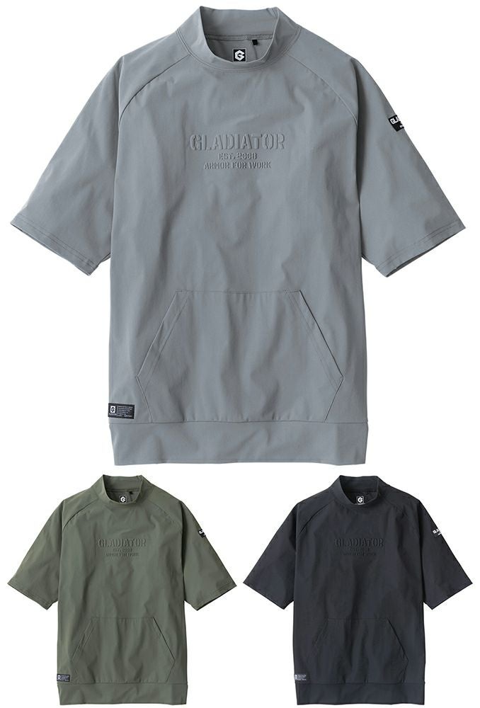 冷感ストレッチ モックネック 半袖シャツ [CCS-G-7527]