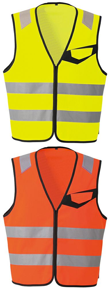 高視認性安全 反射ベスト（ファスナー） [CCS-CS-2419]