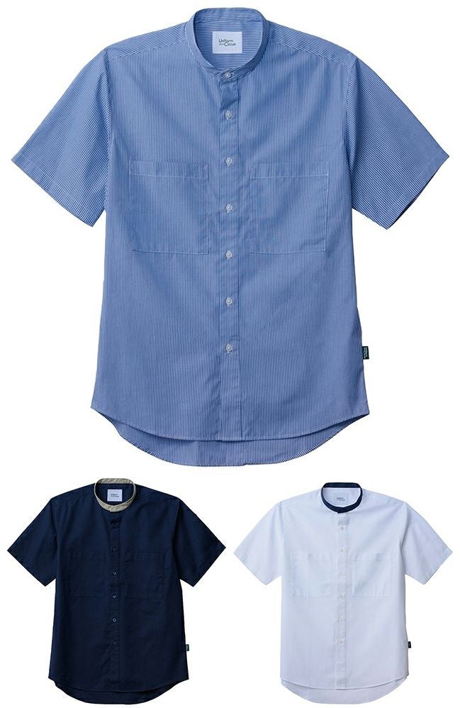 ユニセックスバンドカラーシャツ[BON-BKB4506]