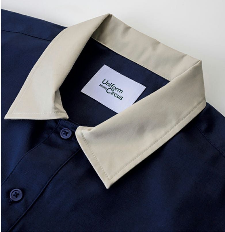 カジュアルな印象のワイドカラー