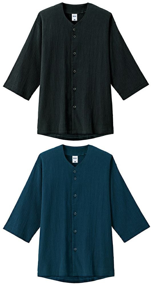 楊柳鯉口五分袖シャツ[BON-MS1176]