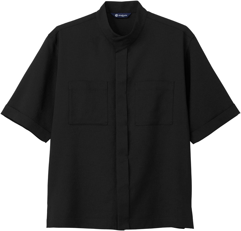 和衿シャツ（半袖）（兼用） [ARB-DN-9205]<br>ブラック