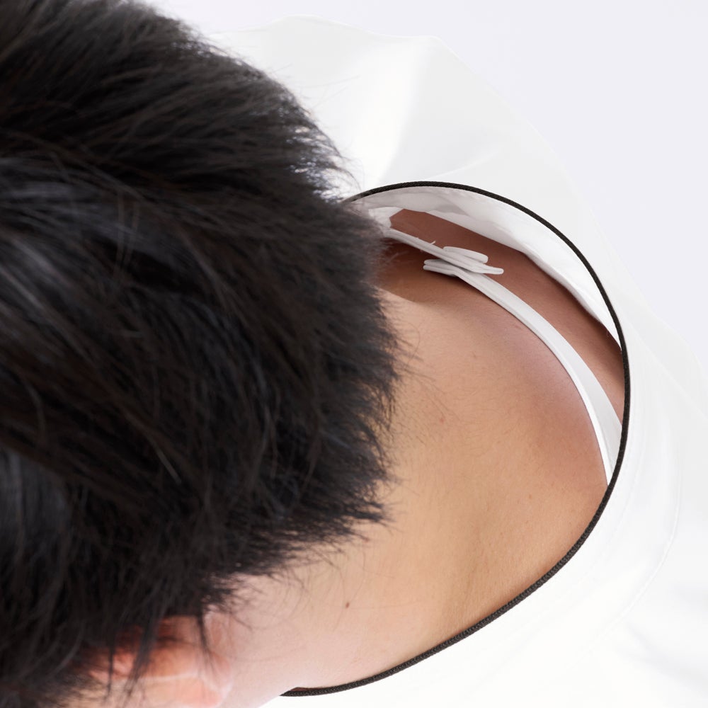 調整紐で空気の通り道を確保