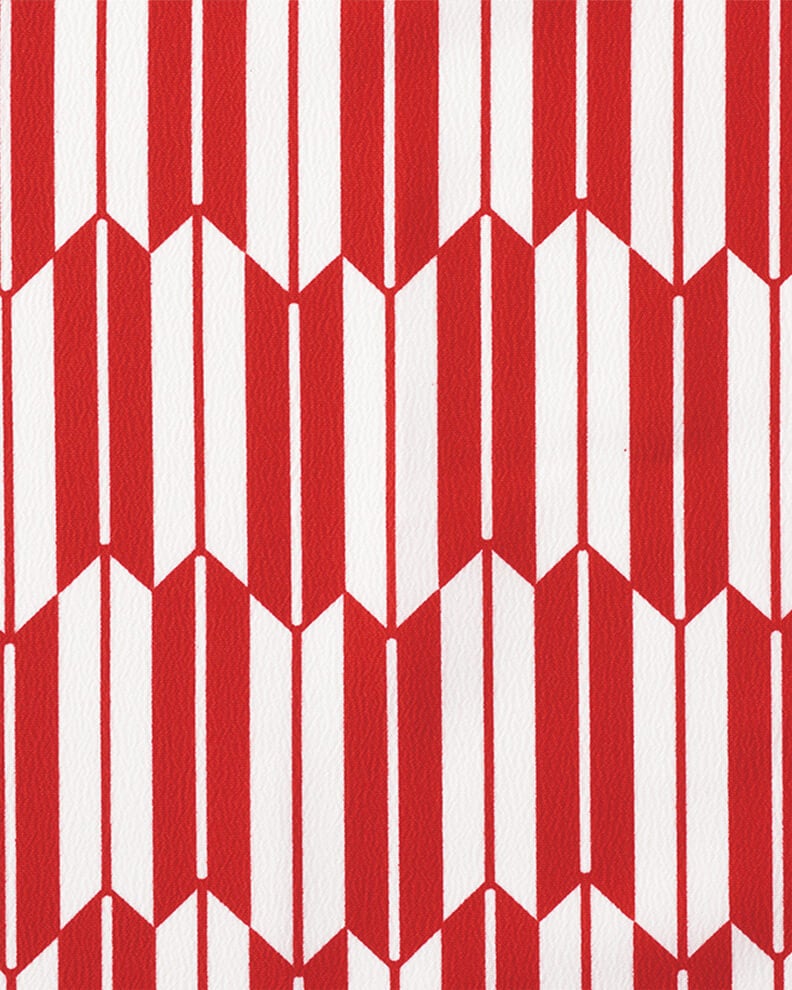 矢絣柄：赤×白