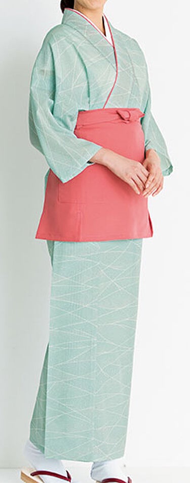 茶衣着の着用写真