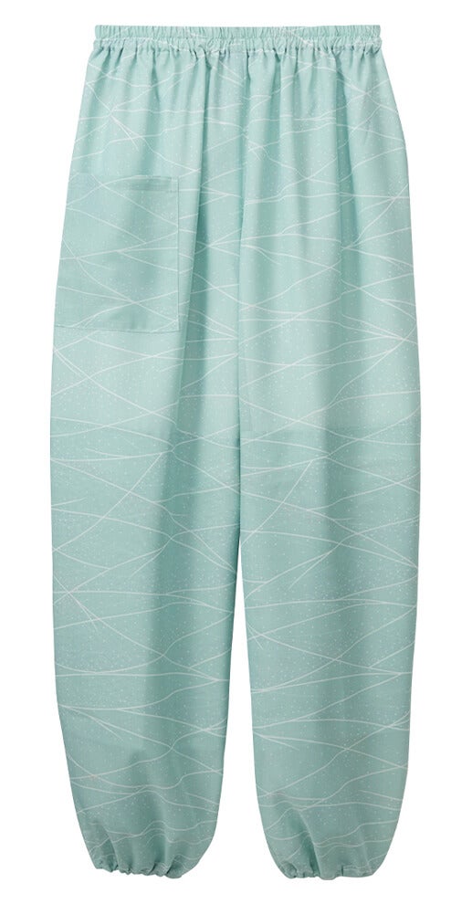 茶衣着パンツ：ライトブルー