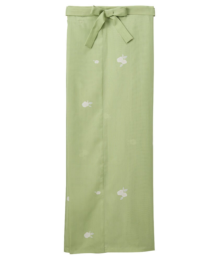 茶衣着スカート：ライトグリーン