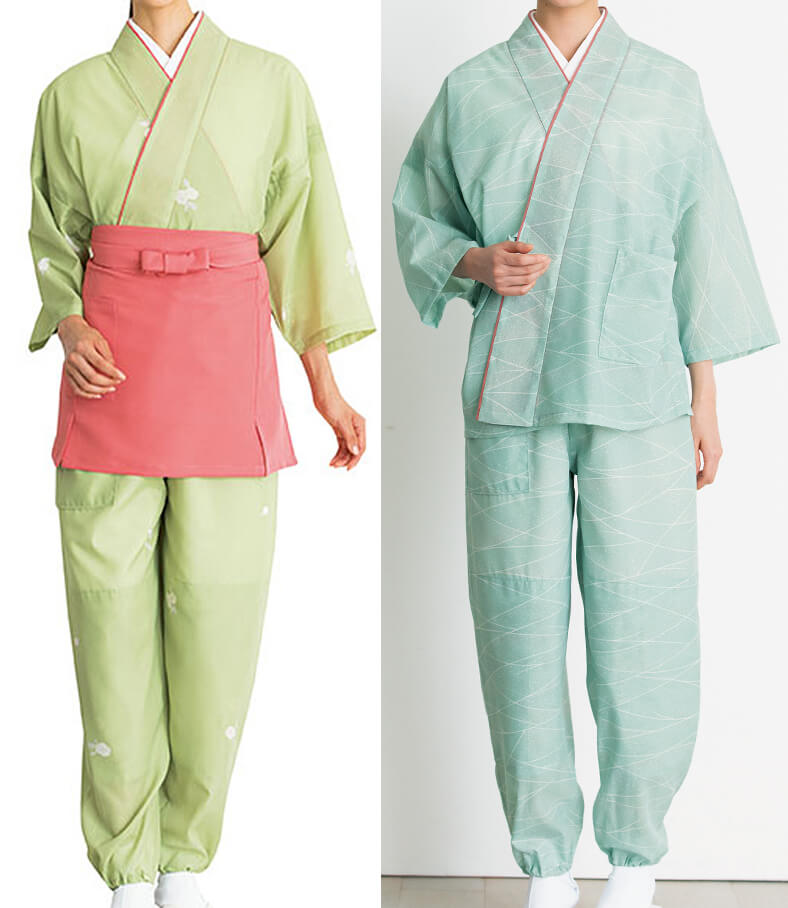 前掛けとのコーディネート例