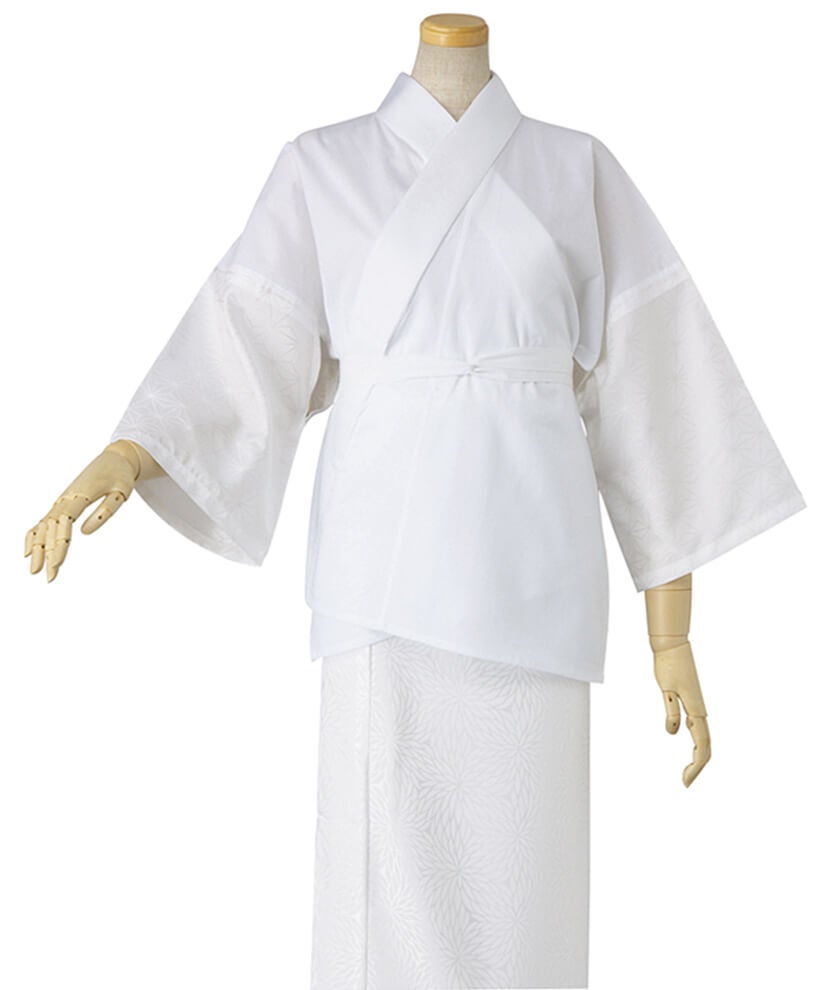 筒袖半襦袢(じゅばん)(茶衣着用)(女性用) [SRV-SK8601]