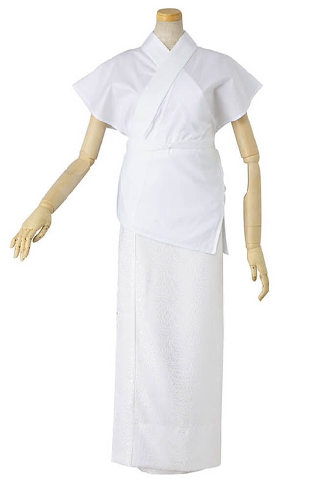 襦袢（じゅばん）上着と裾除け着用事例