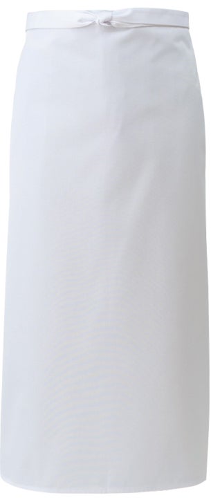 男女兼用・TCロングコックエプロン[BNUN-27344-81]<br>白