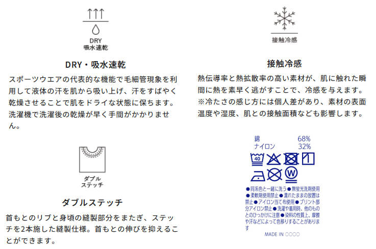 機能、洗濯表示