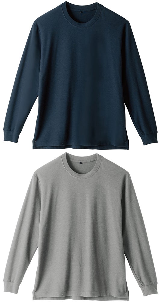 長袖Tシャツ（胸ポケット無）(制電)(レディース)(ストレッチ)(消臭)(難